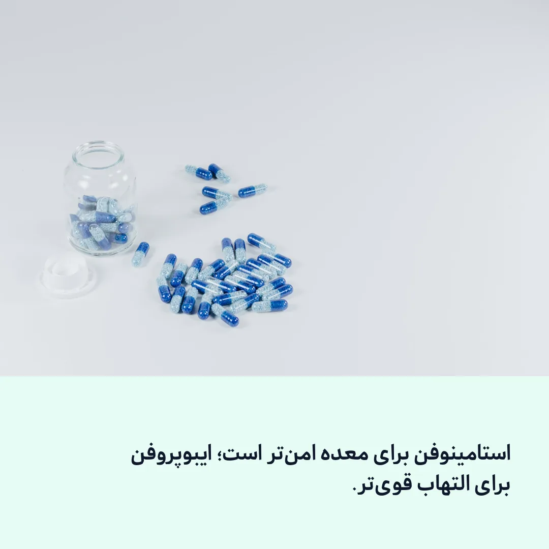 قرص استامینوفن در کنار لیوان آب